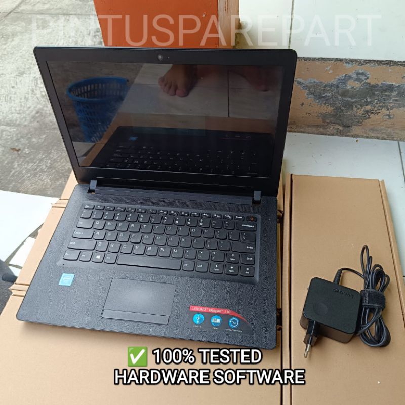 LAPTOP LENOVO IDEAPAD 110-14IBR SEKEN BEKAS MULUS EKS JARANG DIPAKAI SECOND 2ND MURAH