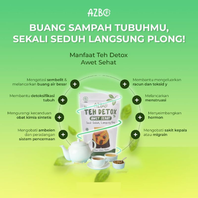 

Teh Detok Azbo Bersih Lambung atsi diabetes BAB Lancar kontrol gula darah atasi sembelit