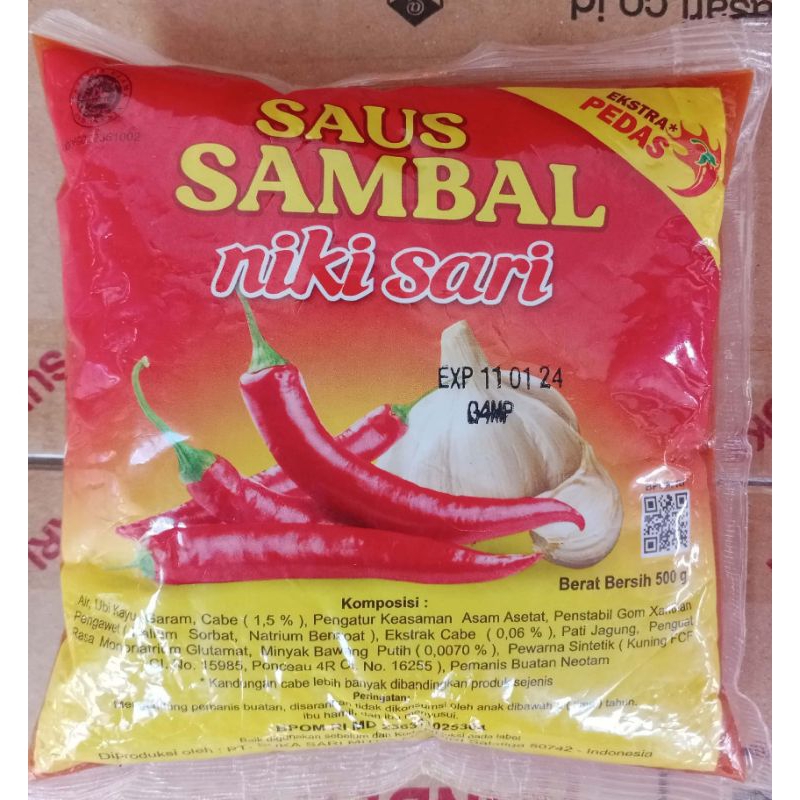 

saus sambal super pedas nikisari 500gr