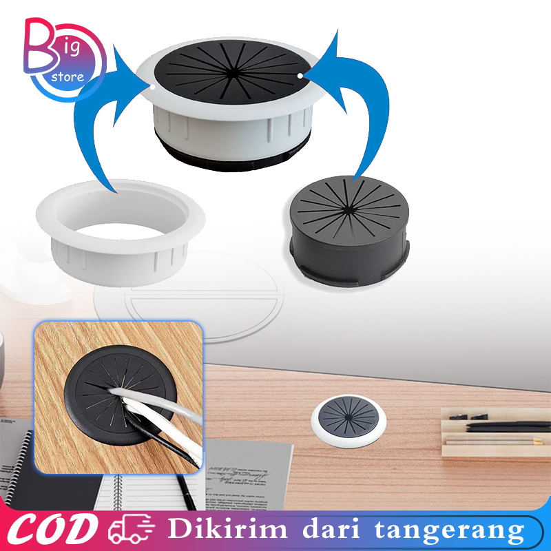 4pcs Penutup Lubang Kabel Meja Silikon Flexible Tutup Lubang Kabel Meja 60mm Jalur Kabel Meja