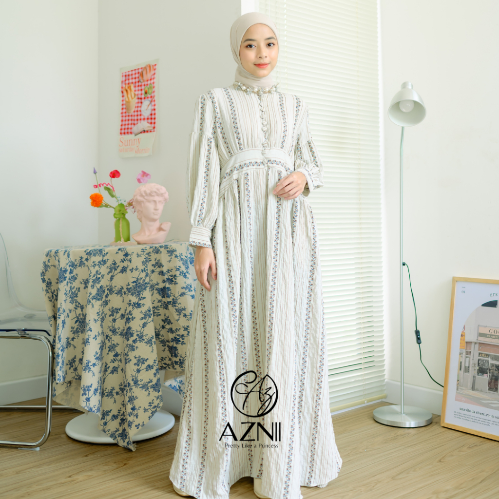 Nafisha Korean Dress | Gamis Busui | Gamis Crinkle Premium