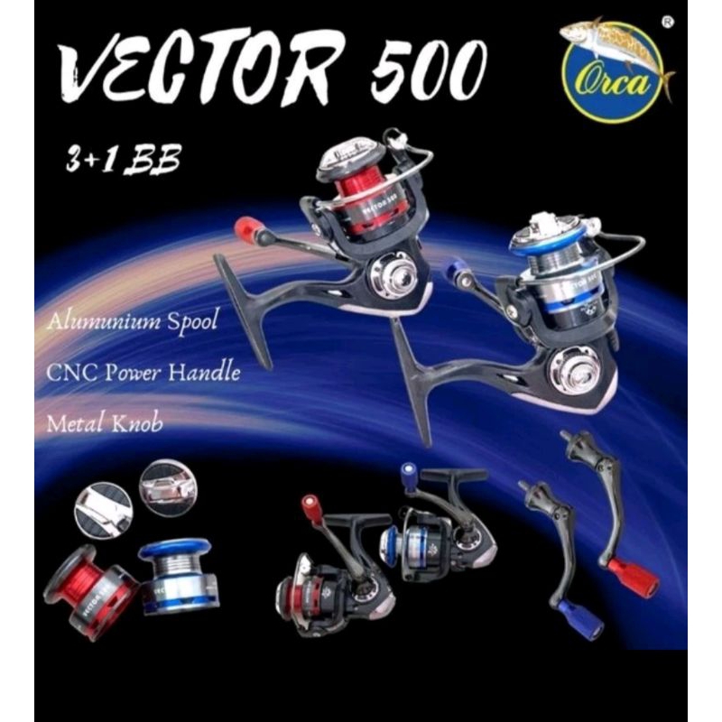 REEL SPINING ORCA VEKTOR 500 POWER HANDLE