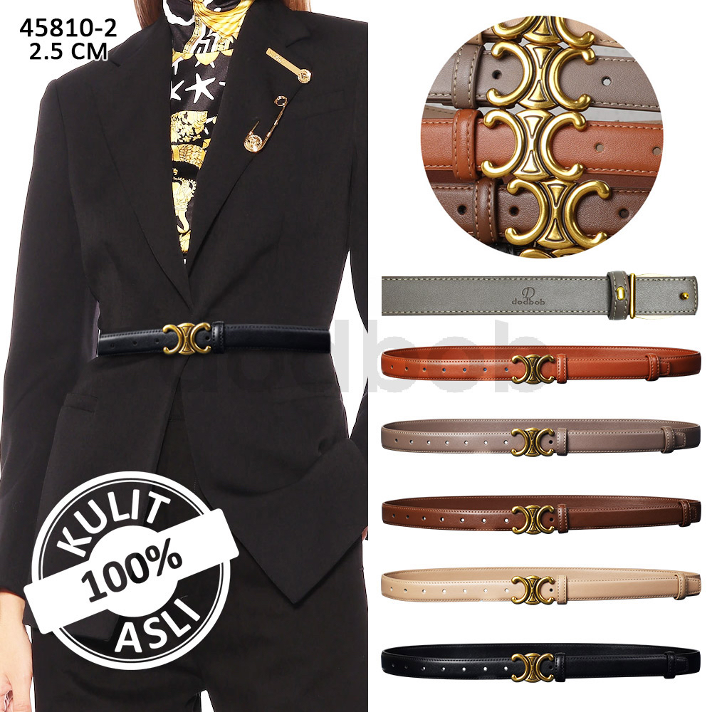 IKAT PINGGANG KULIT ASLI WANITA GESPER WANITA AKSESORIS FASHION SABUK WANITA WOMAN BELT FASHION