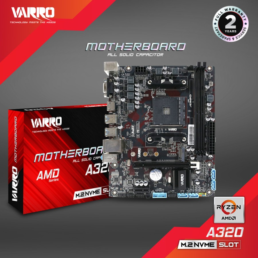 MOBO MOTHERBOARD VARRO A320 AMD AM4 SERIES DDR4