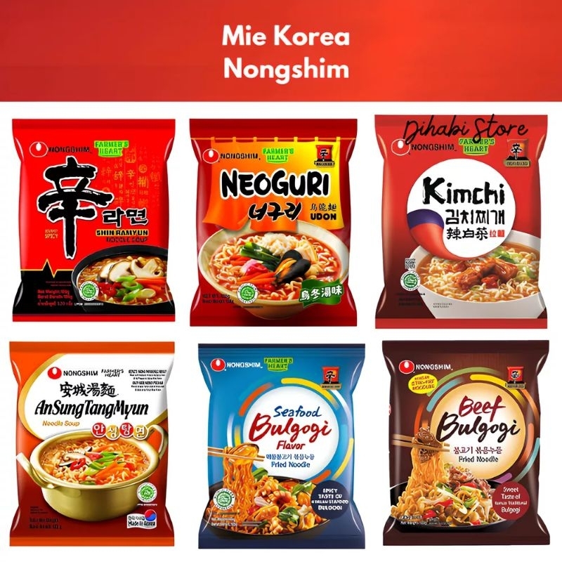 

NONGSHIM shin Ramyun / neoguri udon/ kimchi Mie Ramen 120gr