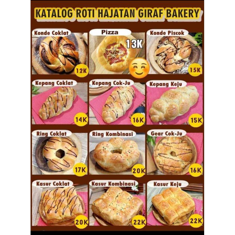 

roti konde giraf coklat