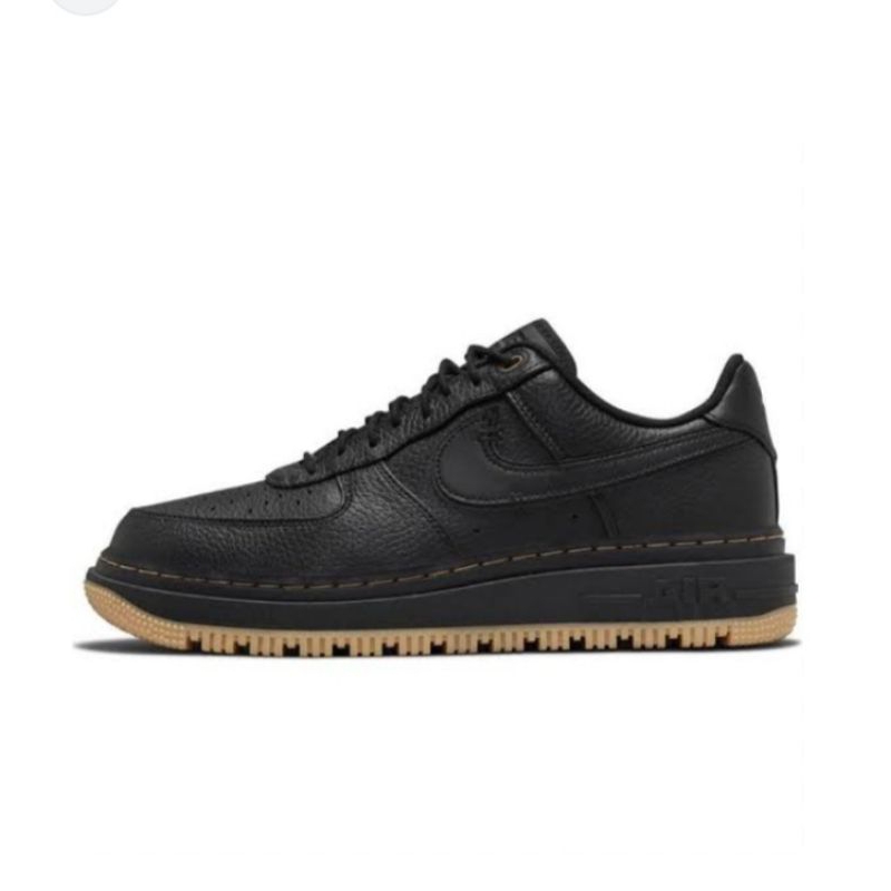 NIKE AIR FORCE 1 LUXE BLACK GUM ORIGINAL - SEPATU NIKE AIR FORCE 1 ORIGINAL FULL TAG / SEPATU PRIA /