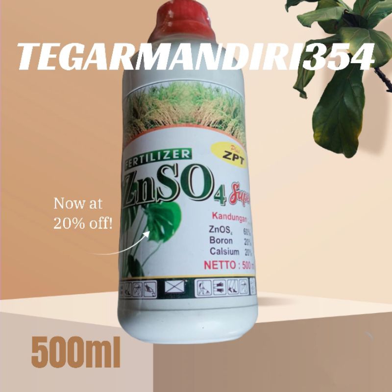 Pupuk znso4 super fertilizer + zpt untuk tanaman asem aseman / Znso4 / ZNSO4 CAIR 500ML