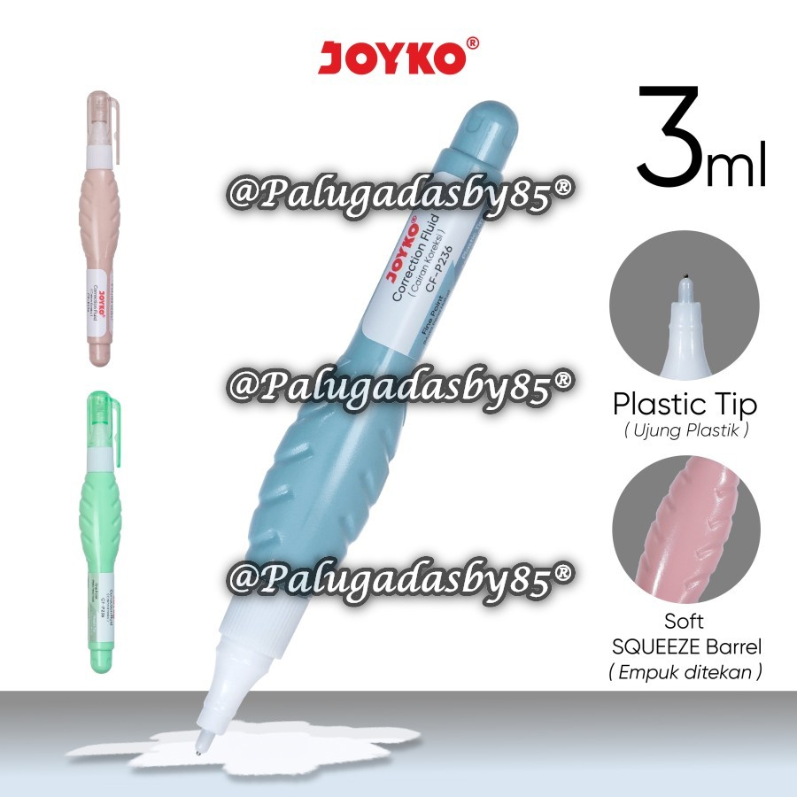 

(1 Biji) GROSIR Correction Fluid JOYKO CF-P236 / Correction Fluid Cairan Koreksi Penghapus Cair Joyko CF-P236 / Joyko CF P236 CFP236