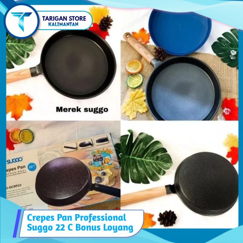 Crepes Pan Professional Suggo 22 CmBonus Loyang/Crepes Pan Suggo Tanpa Loyang/Crepes Pan Suggo