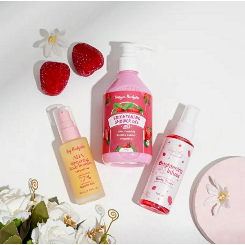 Hassya bodyskin paket pemutihan 3in1 | Aha collagen hassya | toner hassya | sabun hassya | lotion ha