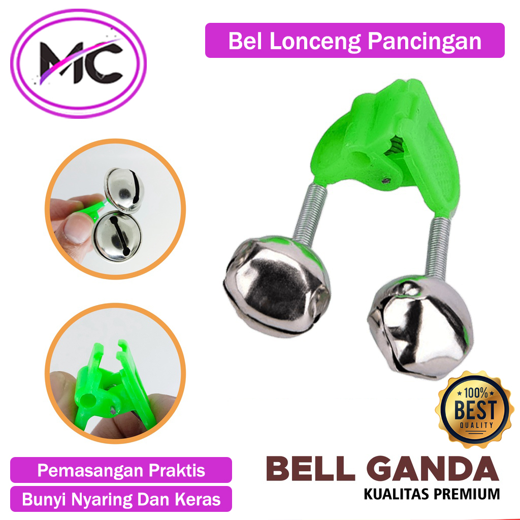 Kerincingan Pancing Jepit Bel Double Lonceng Penanda Joran Pancingan