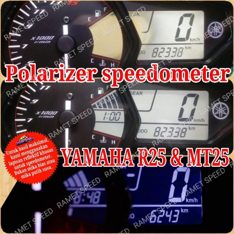 Polarizer speedometer Yamaha R25 dan MT25 polaris speedometer R25 MT25