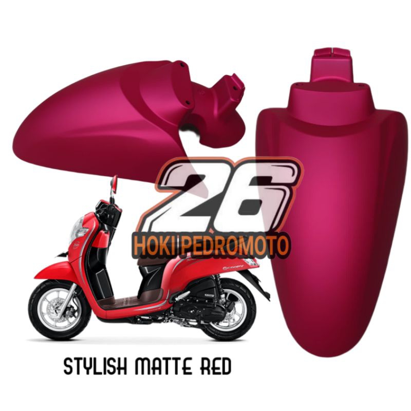 SPAKBOR DEPAN HONDA SCOOPY 2017-2018-2019-2020 WARNA MERAH DOF