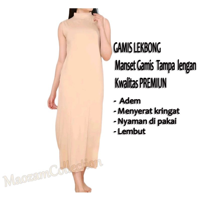 MANSET GAMIS TANPA LENGAN | GAMIS TANPA LENGAN | INNER GAMIS TANPA LENGAN | GAMIS KENSI /