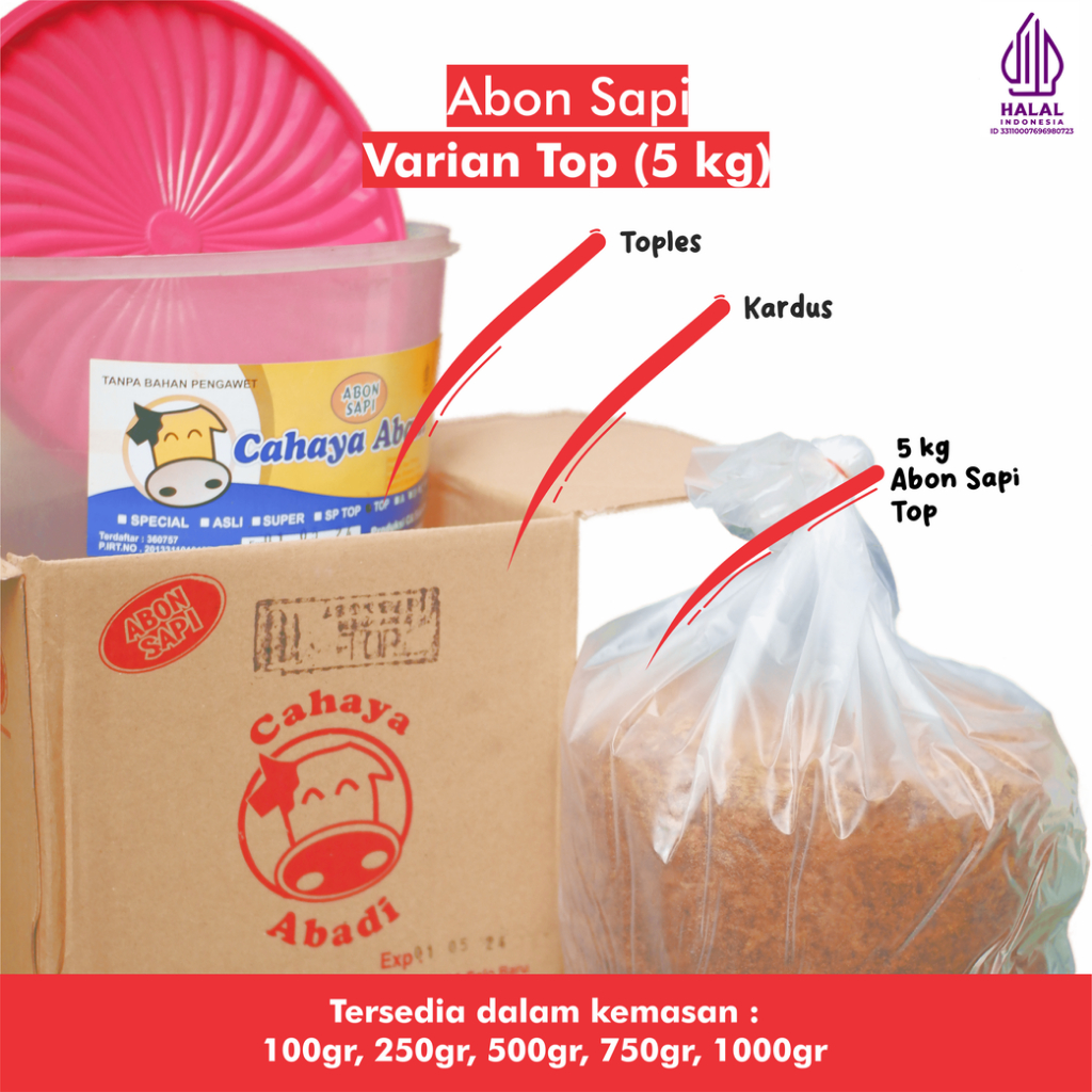 

GROSIR 5KG Cahaya Abadi Abon Sapi "TOP