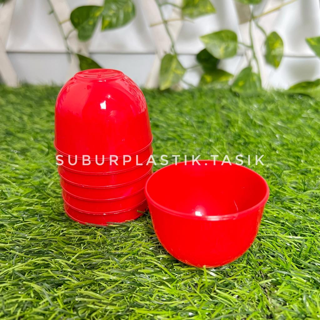 [4 LUSIN] Cetakan Kue Talam 5 cm / Tempat Sambal KH Bulat Kecil Merah Hijau | Tempat Sambal Mini