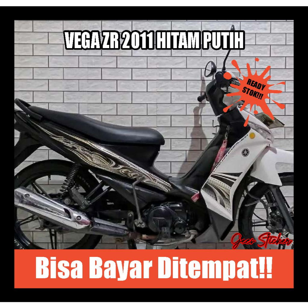 striping vega zr 2011 hitam putih