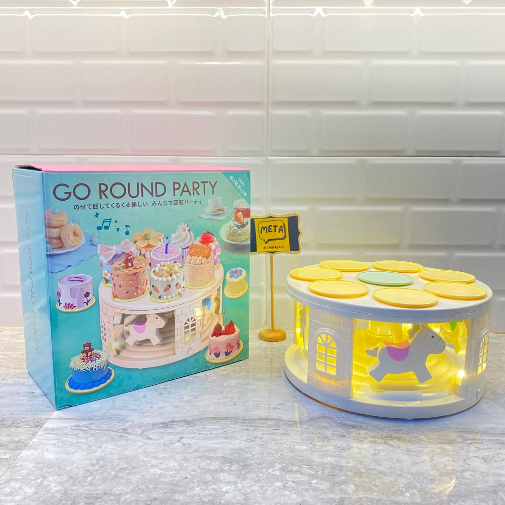 MEJA PUTAR MUSIC KUDA / KOMEDI PUTAR / MEJA ULANG TAHUN / TATAKAN KUE ULANG TAHUN / MEJA PUTAR DISPL