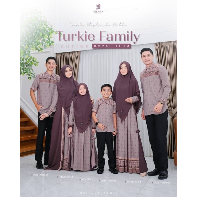 Turkie Family Series by Dienna | Warna ROYAL PLUM | Ready Stok Siap Kirim