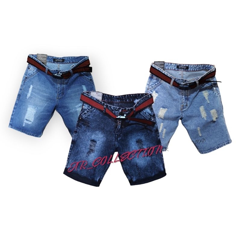 Celana Pendek Jeans Pria Benclo Distro Original Denim Terbaru Atas Lutut/ Kekinian/ Terlaris/ Trend/