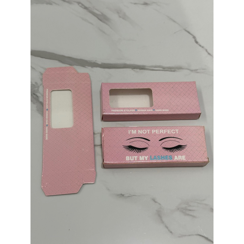 kotak bulumata siap pakai pink