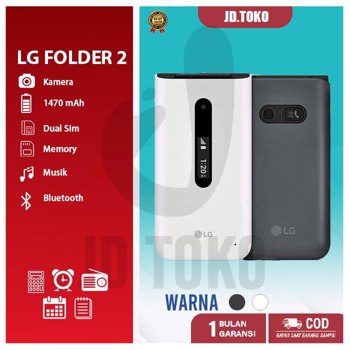 HP LG Folder 2 Dual Sim Garansi Toko 1 Bulan