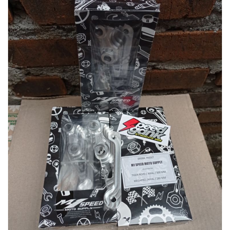 Breket kaliper Brembo Axial CNC 4p Shock tiger revo disc 300 / Shock megapro disc 280mm