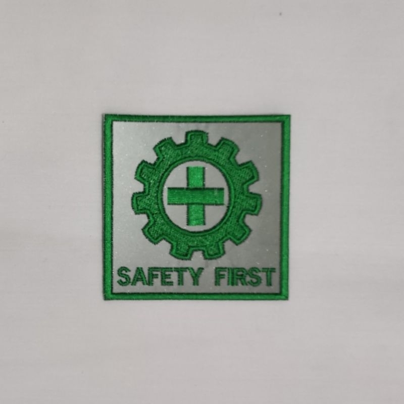 BORDIR LOGO SAFETY FIRST K3 VELCRO (KRETEKAN) / SCOTLIGHT