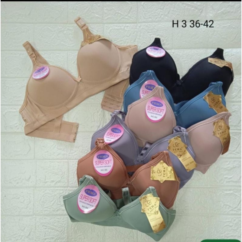 BRA fema B5 super soft tanpa kawat BUSA TEBAL super soft