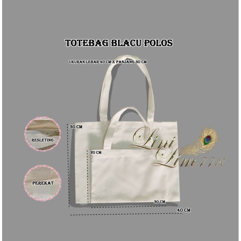 totebag Blacu polos model lebar/tas wanita/totebag all/totebag super quality gread A/Blacu super qua