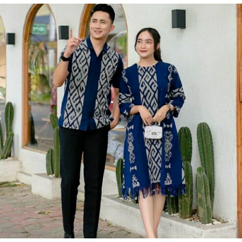 BAJU TENUN PASANGAN-BAJU TENUN RESEPSI-BAJU COUPLE PRIA WANITA