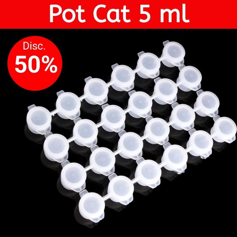 

MIGUNANI Pot Cat Plastik 5ml x 6cup Empty Cup Paint By Numbers Tune Plastik Pot Cat 5ml 3ml 2ml Wadah Cat Tempat Cat Akrilik