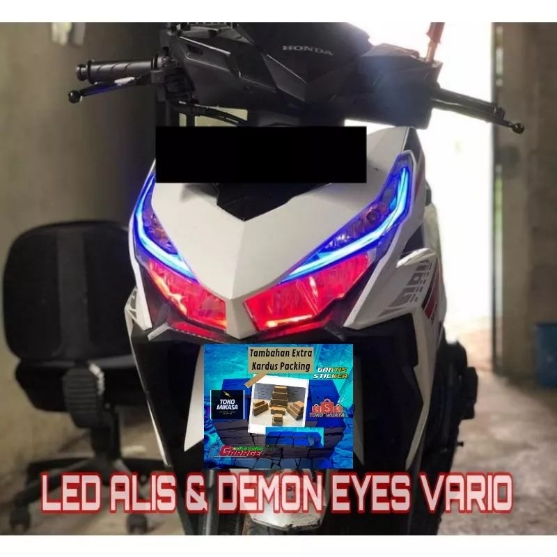 SEPAKET LAMPU LED ALIS VARIO 125 150 BONUS DEVIL EYE