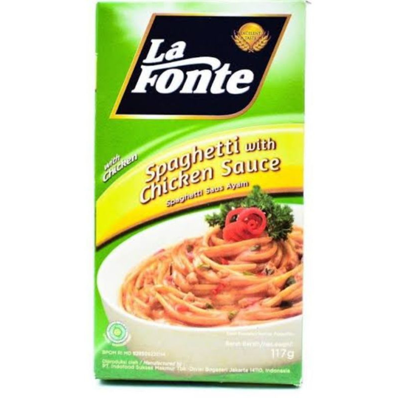 

lafonte spaghetti saus ayam 117 gram