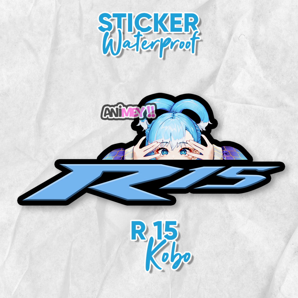 

Stiker Kobo Kanaeru Logo Yamaha R 15 / Stiker Anime Waterproof