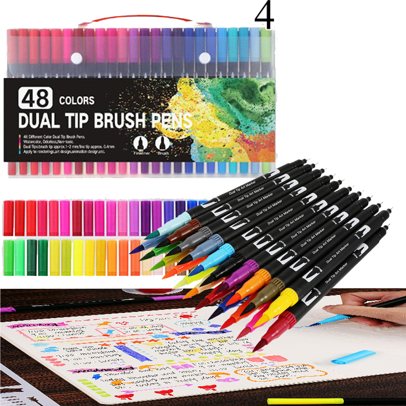 

Spidol Warna Warni 1 Set Double Head Drawing Pen Fine Art Watercolor