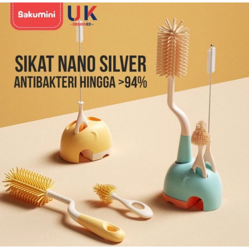 sikat pembersih botol susu bayi //sakumini ori 3in1