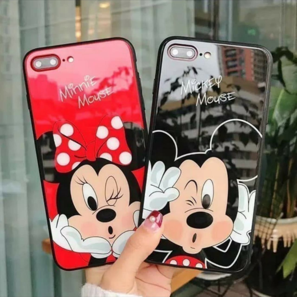 XIAOMI REDMI 9 , 9A , 9C , NOTE 9 , NOTE 9 PRO PREMIUM SOFT CASE GLASS MOTIF MICKEY MOUSE