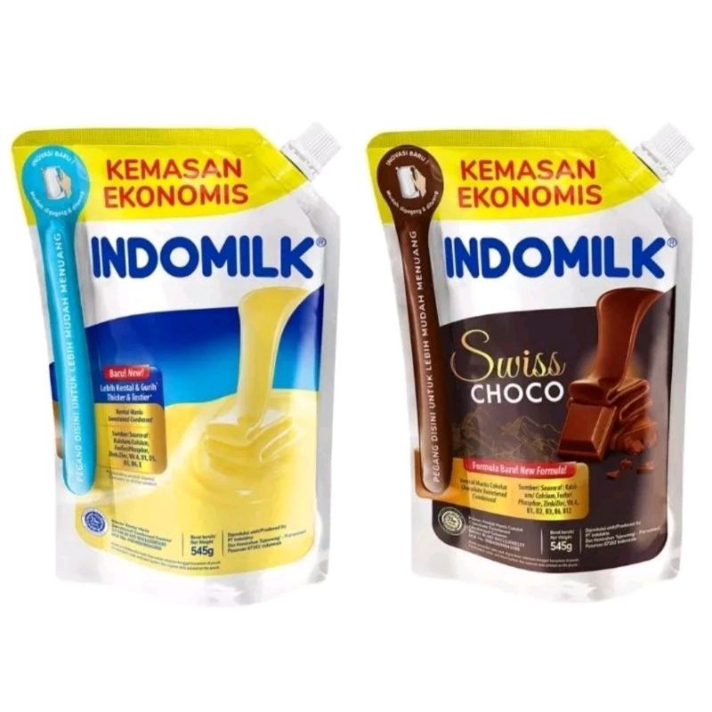 

Susu kental Manis Indomilk plain pouch & Coklat pouch 545 g