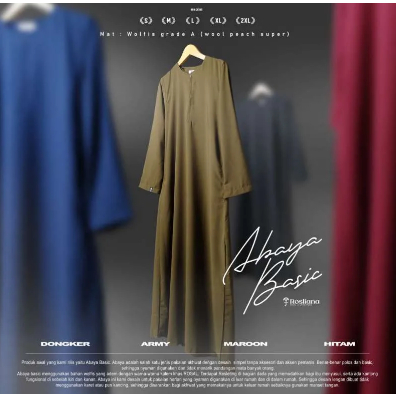 SURYALAYA BUSANA Baju Gamis Abaya Wanita Basic