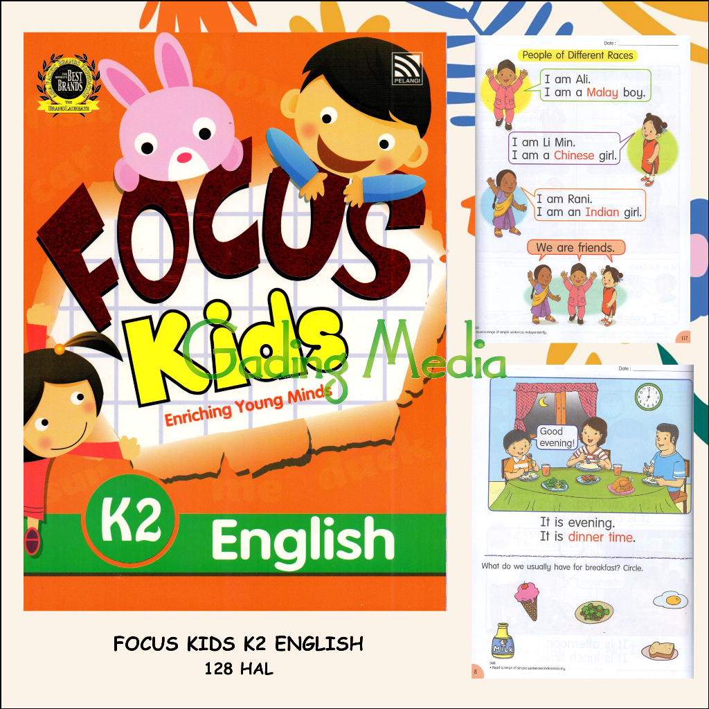BRIGHT KIDS BOOKS - KINDERGARTEN 2 FOCUS KIDS ENGLISH (Buku Latihan Soal KB/TK)