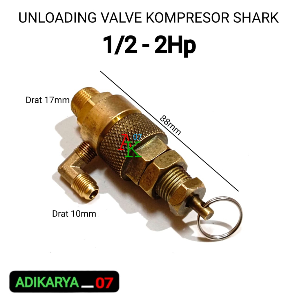 Unloading valve kompresor SHARK 1/2 hp - 2 hp Safety Unloading Valve Kompresor Angin  1/2 - 2 HP NEW