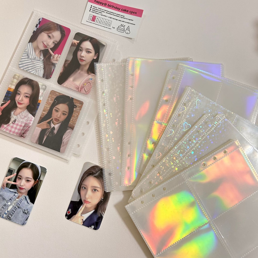 

Photo Sleeve 1P 2P 4P Photo Card A5 untuk Binder 6 Ring Photo Card PC / MPC isi 5pcs 10pcso