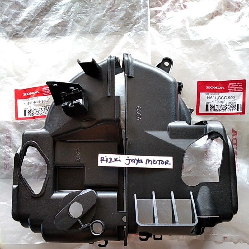 Shroud inlet + exhaust cover tutup atas + bawah head blok mesin beat fi scoopy fi vario 110 fi 19621