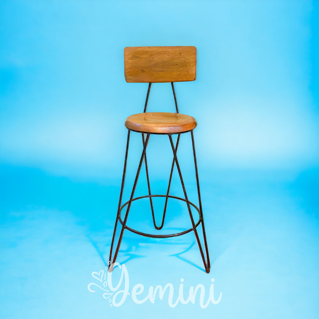 kursi cafe sandaran 60 cm / kursi minimalis / kursi kafe / kursi minibar / kursi murah / kursi susun