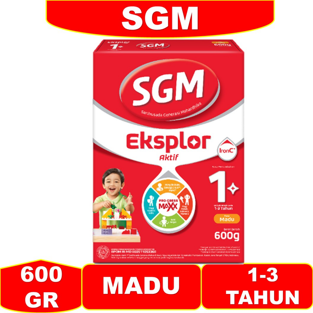 

SUSU SGM EKSPLOR 1+ 600 GR RASA MADU susu sgm 1+ madu