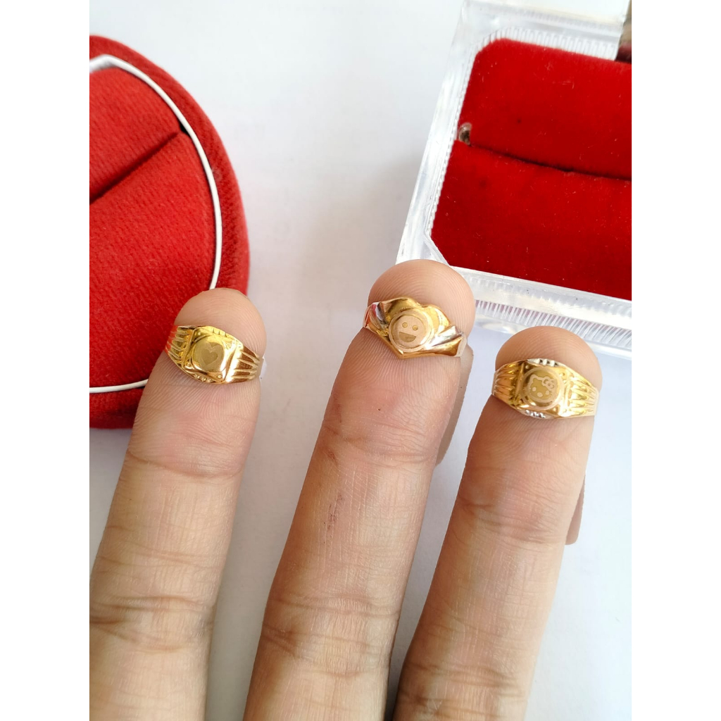 Cincin Emas Anak Laki Laki Cincin Bayi Laki Laki Polos Cincin Bisa Dibesar Kecilkan Untuk Jenguk Bay