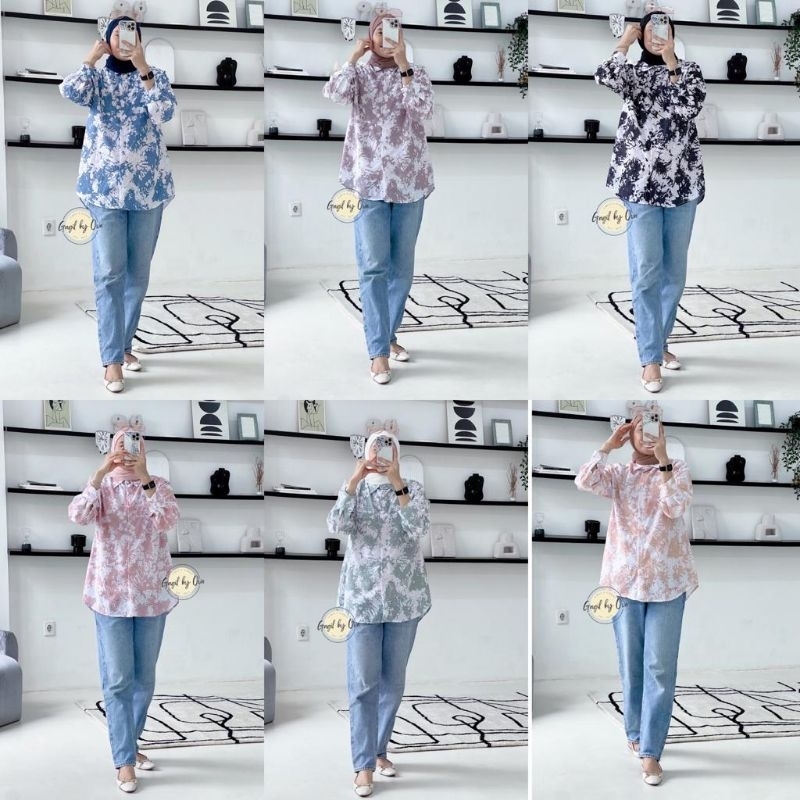 Ready Calista Shirt Gagil Kenzi Shirt Gagil by Ova Gamis Kemeja Muslim Original