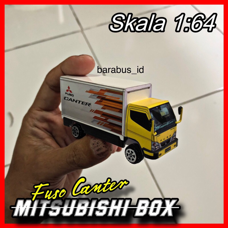 Miniatur Truk Box FUSO CANTER Kecil Skala 1:64